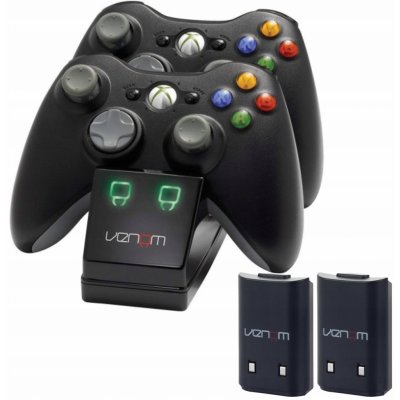 VENOM VS2891 Xbox 360 Black Twin Docking Station + 2 batteries – Zboží Živě