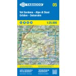 Val Gardena, Alpe di Siusi, Gröden 1:25 000 turistická mapa TABACCO #05 – Hledejceny.cz