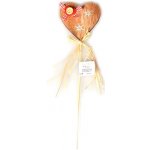 EverGreen Vánoční zápich se slaměnou mašličkou a knoflíkem, srdce, 26 cm – Hledejceny.cz