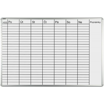 VMS Vision ekoTAB Plánovací tabule týdenní Stříbrná 100 x 70 cm – Zboží Mobilmania