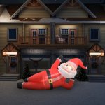 VidaXL Vánoční nafukovací Santa Claus LED IP44 červený 360 cm XXL – Zboží Mobilmania