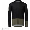 Cyklistický dres POC MTB Pure LS Uranium Black/Epidote Green