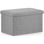Textilomanie Šedý skládací taburet FURELA XL 60 x 38 x 38 cm – Zboží Dáma