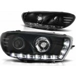 PŘEDNÍ SVĚTLOMETY, SVĚTLA, LAMPY VOLKSWAGEN SCIROCCO, 2008-, LED DAYLIGHT, ČERNÉ BLACK