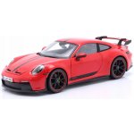 Maisto Porsche 911 GT3 992 2022 Červená 1:18 – Zboží Mobilmania