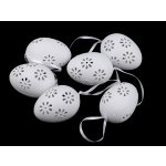 Velikonoční děrovaná vajíčka k zavěšení / domalování, barva bílá – Hledejceny.cz