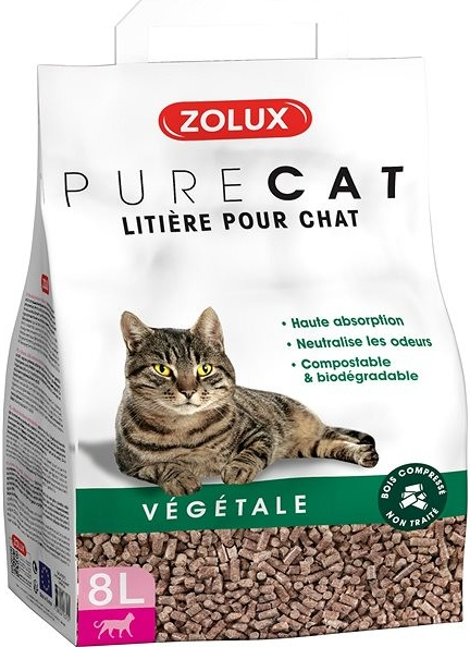 Zolux Purecat natural absorb. rostlinná 8 l