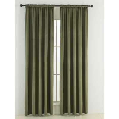 MKLuzkoviny.cz Sametové zatemňovací závěsy Cesar olivové - 140 x 250 cm (2ks) - řasící stuha – Zboží Mobilmania
