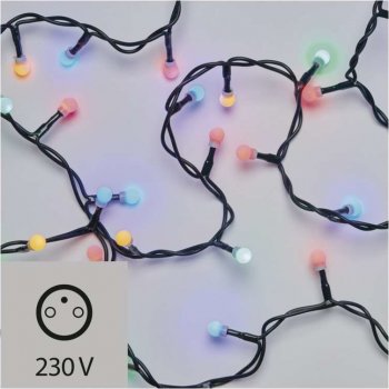 LED vánoční cherry řetěz – kuličky, 10m, vnitřní, multicolor ZYK0209