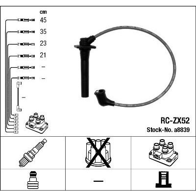 Sada kabelů pro zapalování NGK 8839 – Zboží Mobilmania