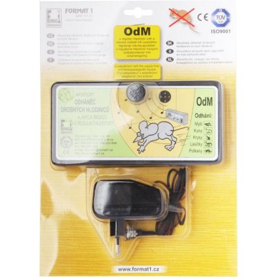 Format1 Slyšitelný odháněč s regulací hlasitosti na myši a plašič kun pro dům a chatu adaptér 100 m2 OdM+