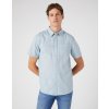 Pánská Košile Wrangler pánská košile SS 1 pocket shirt blue fog W5K0LOM31