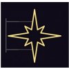 Vánoční osvětlení CITY SM-990020 Světelný motiv Hvězdice série STANDARD s držákem žlutá