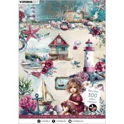 Blok s papírovými výseky "Tide of Hope", A5, 20l. – Zbozi.Blesk.cz