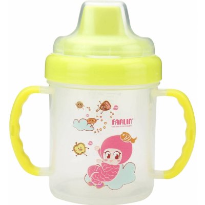 Farlin Baby Magic Cup hrníček netekoucí s tvrdým pítkem pro děti od 6 měsíců různé barvy AET-CP011-B 200 ml – Zboží Mobilmania