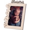 Klasický fotorámeček ČistéDřevo Dřevěný fotorámeček se jménem k narození dítěte 13 x 18 cm