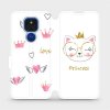 Pouzdro a kryt na mobilní telefon Motorola Mobiwear Motorola Moto E7 Plus - MH03S Kočička princess