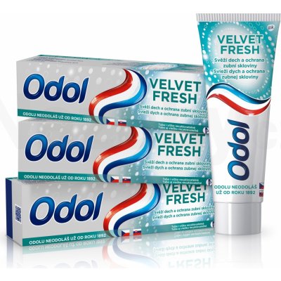 Odol Velvet Fresh zubní pasta 3x 75 ml