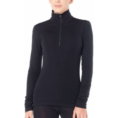 ICEBREAKER Dámské merino tričko s dlouhým rukávem Wmns 175 Everyday LS Half Zip Black – Zboží Dáma