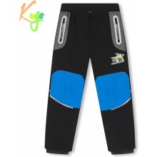 Kugo HK2512 Chlapecké softshellové kalhoty zateplené černá / modrá kolena
