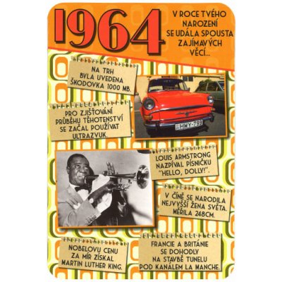 Blahopřaní 1964 - slovensky, variant A – Sleviste.cz