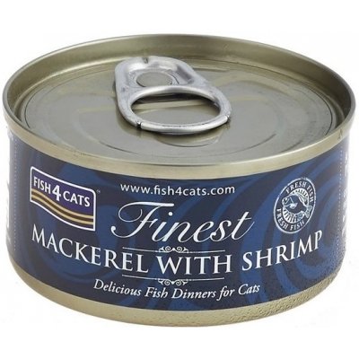 Fish4Cats Finest s makrelou a krevetami 70 g
