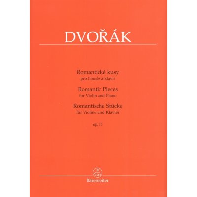 DVOŘÁK Romantické kusy op.75 / housle + klavír – Hledejceny.cz