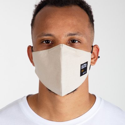 Alpha Industries rouška Label Ripstop Face mask písková – Zboží Dáma