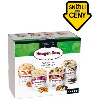 Häagen-Dazs Favorite Selection variace smetanových mražených krémů 4 x 95ml – Zbozi.Blesk.cz