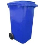 Europlast popelnice 240l plastová s kolečky Modrá – Zboží Mobilmania