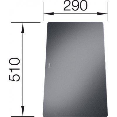 Blanco STATURA sklo černá 51 x 29 cm – Zboží Mobilmania