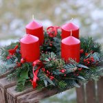 Balkonika Adventní věnec přírodní červený 35 cm – Hledejceny.cz