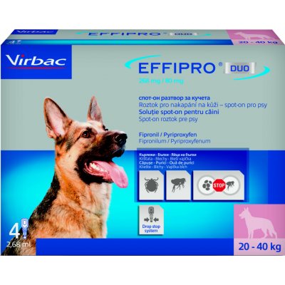 Effipro Duo L 268 80 mg spot-on 4 x 2.68 ml – Hledejceny.cz