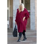 Přechodový kabát TRACY Barva: Vínová, Velikost: UNI: L-3XL – Zboží Mobilmania
