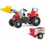 Rolly Toys Rolly Toys Šlapací traktor Rolly Juniors vlečkou červený – Hledejceny.cz