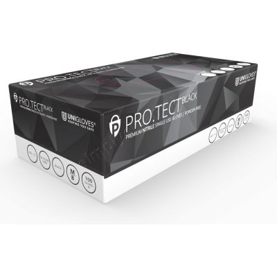 Unigloves Pro.Tect Black nitrilové černé 100 ks