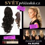 Dlouhý zvlněný culík na skřipci - příčesek #27/613 - medová blond/plavá blond – Zbozi.Blesk.cz