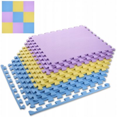 One Fitness MP10 60 x 60 x 1 cm žluto-modro-fialová 9ks – Hledejceny.cz