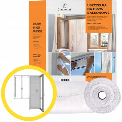 Těsnění do balkonových dveří pro klimatizaci Mission Air 90x210 cm bílé – Sleviste.cz