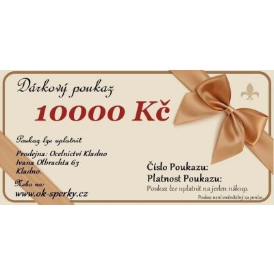 Dárkový poukaz 10000 Kč – Zboží Dáma