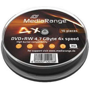 MediaRange DVD+RW 4,7GB 4x, spindle, 10ks (MR451)