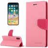 Pouzdro a kryt na mobilní telefon Apple Mercury / kryt pro iPhone XS / X - Mercury, Fancy Diary PINK/HOTPINK