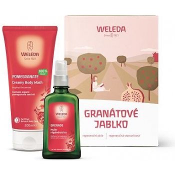 Weleda Regenerační sprchový krém Granátové jablko 200 ml + Regenerační olej 100 ml dárková sada