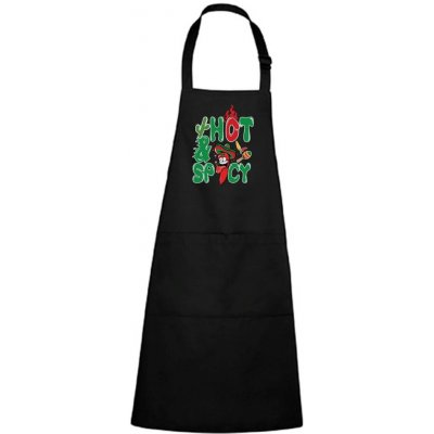 Dobrý Triko Zástěra s potiskem Chilli papričky Černá – Hledejceny.cz