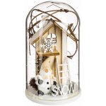 Atmosphera Skleněná kopule s dřevěným ornamentem 12,5 cm – Hledejceny.cz