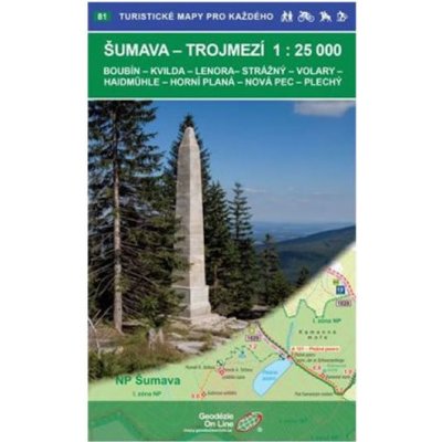 Geodézie On Line Šumava - Trojmezí 1:25 000 2. GOL_81