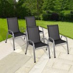 Avenberg křeslo Alina černošedé set 4 ks – Zboží Mobilmania