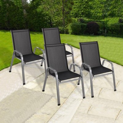 Avenberg křeslo Alina černošedé set 4 ks – Zboží Mobilmania