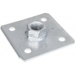 Deska s maticí k patce pilíře, M24 110x110x4mm, Zn – Zboží Mobilmania