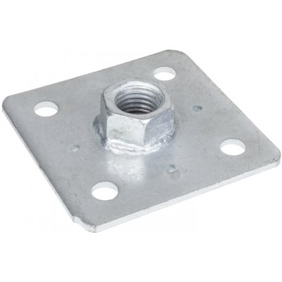 Deska s maticí k patce pilíře, M24 110x110x4mm, Zn – Zboží Mobilmania